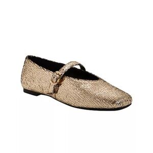 Katy Perry Gold Mary Jane Flats size 9 Holiday Shoes